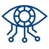 diseño de icono de ojo para el tema de la tecnología de inteligencia artificial png