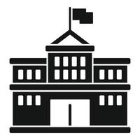 University building icon simple vector. School graduation vector