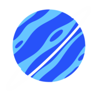 Simple planet illustration for design element png