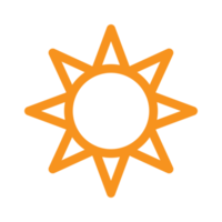 diseño de icono de sol para el tema del elemento de diseño espacial png