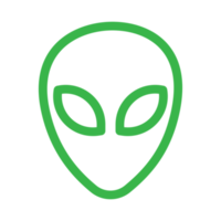 design de ícone alienígena para tema de elemento de design de espaço png