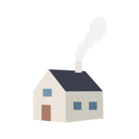 petite maison en illustration design plat png