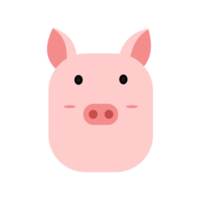 Cute pig character illustration design png
