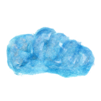 forme de nuages aquarelle transparente. nuage dessiné à la main png