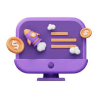 Boost startup 3D Icon design png