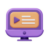 Computer-Social-Media-Inhalte 3D-Icon-Design png