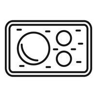 Top view dough icon outline vector. Flour bread vector