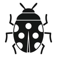 Luck ladybug icon simple vector. Japan fuji vector
