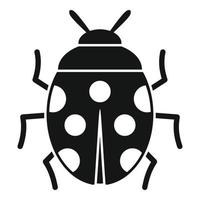 Luck ladybug icon simple vector. Japan fuji vector