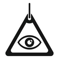 vector simple de icono de pirámide de amuleto de la suerte. año de japón