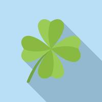 Spring clover icon flat vector. Luck leaf vector