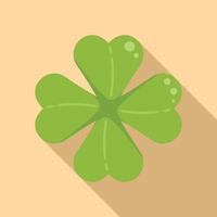 Clover leaf icon flat vector. St patrick vector