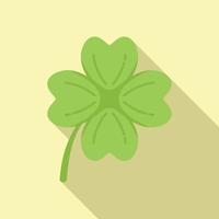 Clover button icon flat vector. Ireland day vector