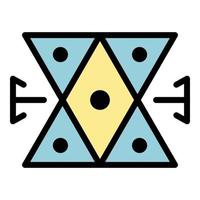 Medieval alchemy icon color outline vector