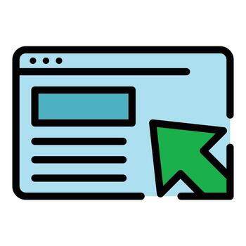 Web loyalty program icon color outline vector