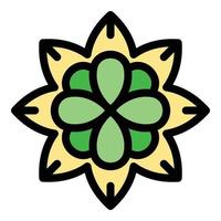 Flower condiment icon color outline vector