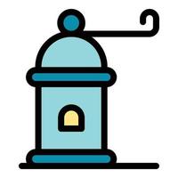 Condiment grinder icon color outline vector