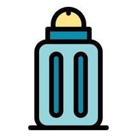 Salt box icon color outline vector