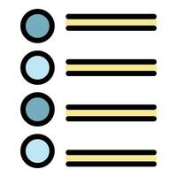Editor points icon color outline vector