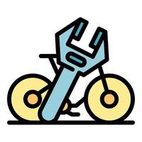 Repair rent bike icon color outline vector