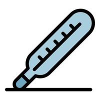 Medical thermometer icon color outline vector