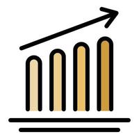 Impression increase icon color outline vector