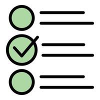 Passenger checklist icon color outline vector