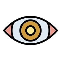 Eye icon color outline vector