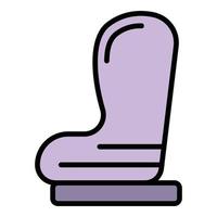 Child car seat side view icon color outline vector