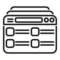 Web customer database icon outline vector. Crm data vector