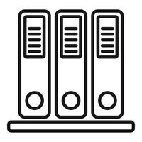 Office folder icon outline vector. Platform system vector