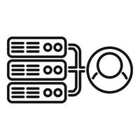 Server client icon outline vector. Platform system vector