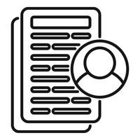 Strategy account icon outline vector. Client platform vector