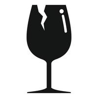 Crack glass icon simple vector. Waste garbage vector