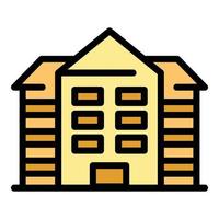 Hospital building icon color outline vector