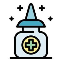 Nasal spray icon color outline vector