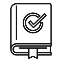 Expertise book icon outline vector. Expert standard vector