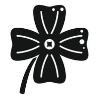 Lucky clover icon simple vector. Four leaf vector