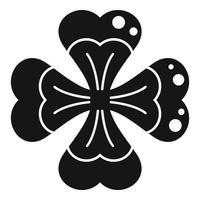 Clover tag icon simple vector. Ireland day vector