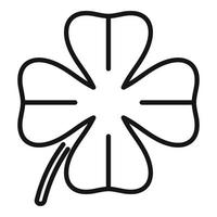 Decorative clover icon outline vector. Irish luck vector