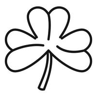 Clover petal icon outline vector. Luck leaf vector