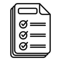 To do list icon outline vector. Expert standard vector