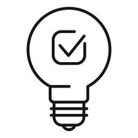 Idea expertise icon outline vector. Work trust vector