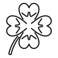 Luck clover icon outline vector. Four leaf vector