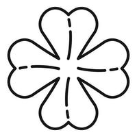 St patrick clover icon outline vector. Four leaf vector