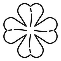 St patrick clover icon outline vector. Four leaf vector