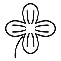 Happy clover icon outline vector. Irish luck vector