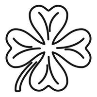Clover leaves icon outline vector. Irish luck vector