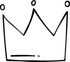 Hand Drawn Crown Doodle Vector Illustration