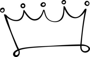 Hand Drawn Crown Doodle Vector Illustration